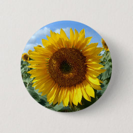 Zonnebloemronde badge ronde button 5,7 cm