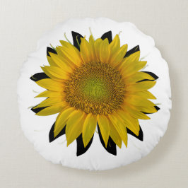 Zonnebloemrondloods Rond Kussen