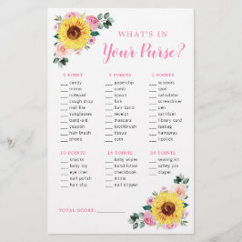 Zonnebloemroze Baby shower met paars