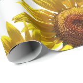 Zonnebloemroze harten matte ompakken papier (Rol Hoek)