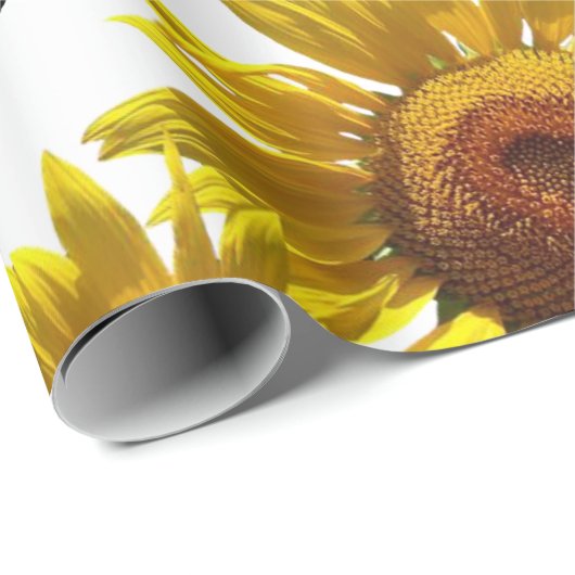 Zonnebloemroze harten matte ompakken papier (Rol Hoek)