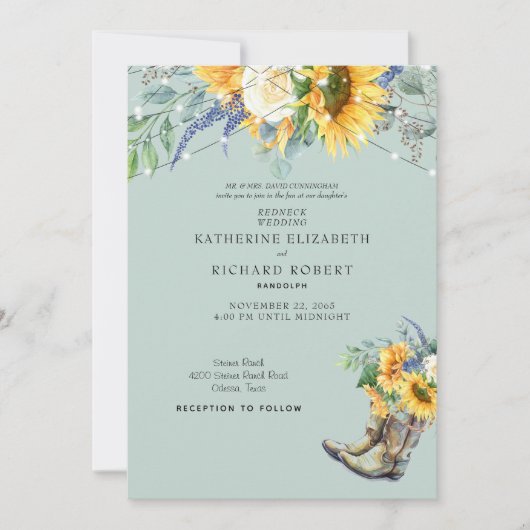 Zonnebloemroze laarzen kaart (Voorkant)