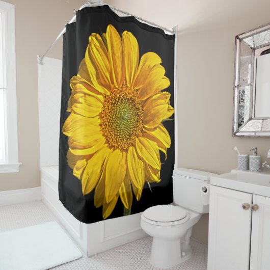 Zonnebloemscan Douchegordijn (In situ)