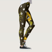 Zonnebloemschedels: Uniek naadloos patroon. Leggings (Rechts)