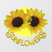 Zonnebloemschil Gepersonaliseerd Zonnebloempitten Raamsticker (Vel)