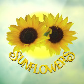 Zonnebloemschil Gepersonaliseerd Zonnebloempitten Raamsticker (Vel 3)