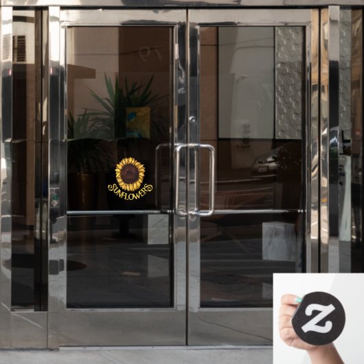 Zonnebloemschil Gepersonaliseerd Zonnebloempitten Raamsticker (Kantoordeur)