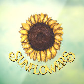 Zonnebloemschil Gepersonaliseerd Zonnebloempitten Raamsticker (Vel 3)