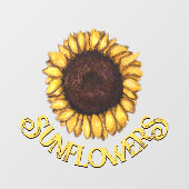 Zonnebloemschil Gepersonaliseerd Zonnebloempitten Raamsticker (Vel)