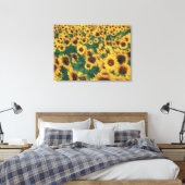  zonnebloemschilderkunst - Gewikkeld canvas Afdruk (Insitu (Slaapkamer))
