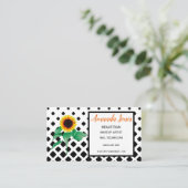 Zonnebloemschoonheidsspecialist Benoeming Visiteka Afsprakenkaartje (Staand voorkant)