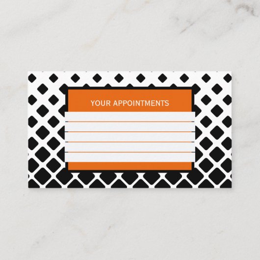 Zonnebloemschoonheidsspecialist Benoeming Visiteka Afsprakenkaartje (Achterkant)