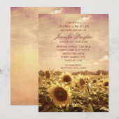 Zonnebloemschurfaankondigingen Memorial Cards Kaart (Voorkant / Achterkant)