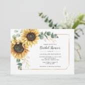 Zonnebloemscript Eucalyptus Floral Vrijgezellenfee Kaart (Staand voorkant)