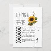 Zonnebloemscript minimaliseert de nacht voor kaart (Voorkant)