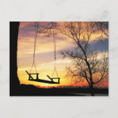 zonnebloemsilhouet briefkaart (Voorkant)