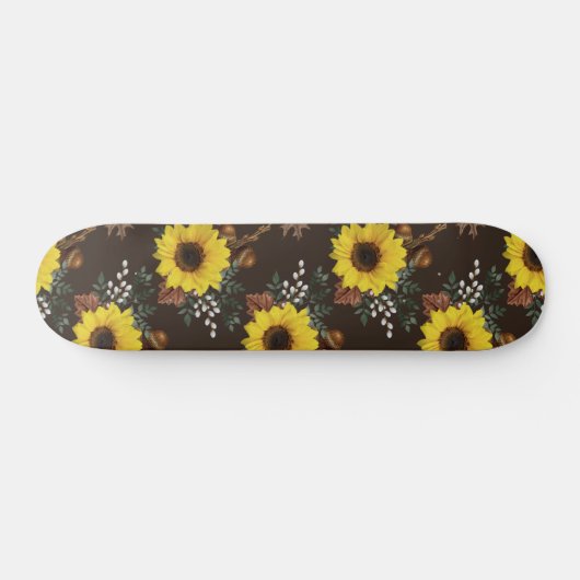 Zonnebloemskateboard Persoonlijk Skateboard (Horizontaal)