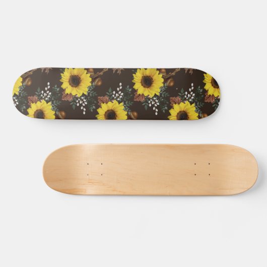 Zonnebloemskateboard Persoonlijk Skateboard (Horizontaal)