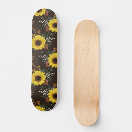 Zonnebloemskateboard Persoonlijk Skateboard (Voorkant)
