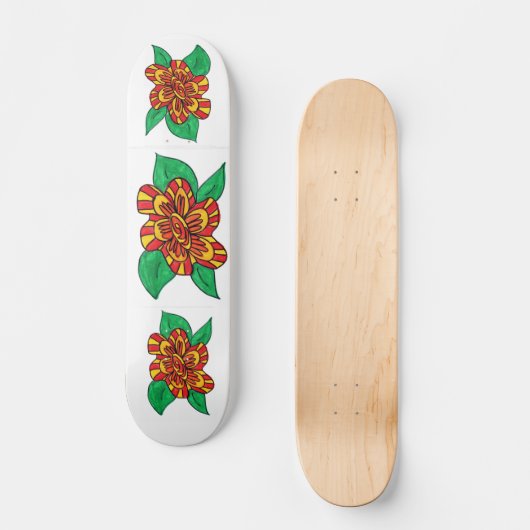 Zonnebloemskateboard Persoonlijk Skateboard (Voorkant)