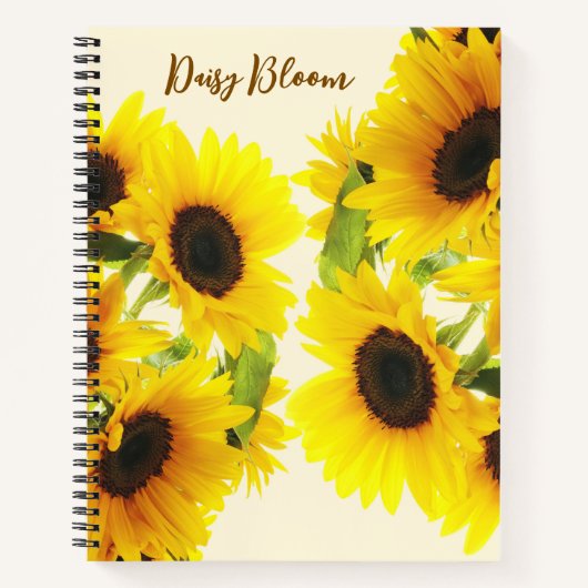 zonnebloemspiraal notitieboek (Voorkant)