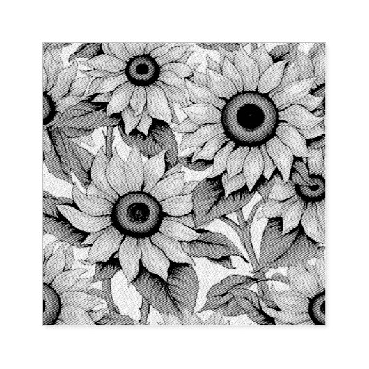 Zonnebloemstempel Rubberstempel (Afrduk)