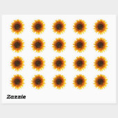 Zonnebloemsticker Ronde Sticker (Vel)