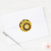 Zonnebloemstickers Ronde Sticker (Envelop)