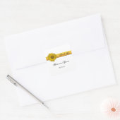 Zonnebloemstreep Weddenschap Hartelijk dank Vierkante Sticker (Envelop)