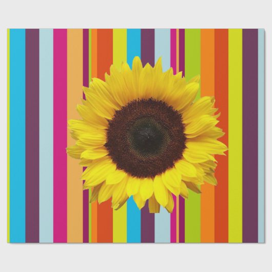 Zonnebloemstrippapier voor matte overvulling cadeaupapier (Vlak)