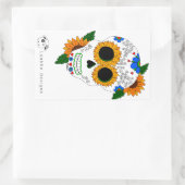 Zonnebloemsuiker schedel Sticker (Tas)