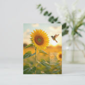 Zonnebloemsymboliek Briefkaart (Staand voorkant)