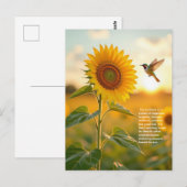 Zonnebloemsymboliek Briefkaart (Voorkant / Achterkant)