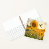 Zonnebloemsymboliek notitieboek (Binnen)