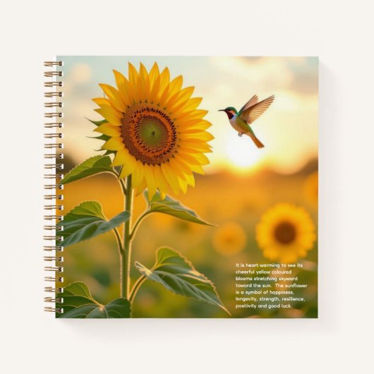 Zonnebloemsymboliek notitieboek (Voorkant)