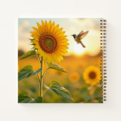 Zonnebloemsymboliek notitieboek (Achterkant)