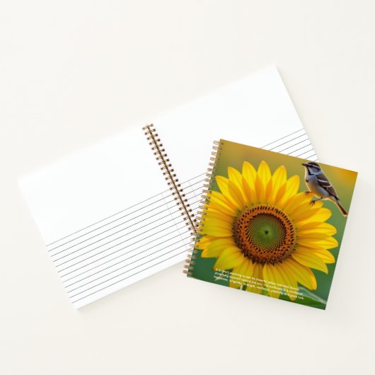 Zonnebloemsymboliek Notitieboek (Binnen)