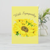 Zonnebloemsympathie Kaart (Staand voorkant)