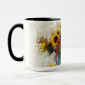 Zonnebloemtafelkoffie Mok (Links)