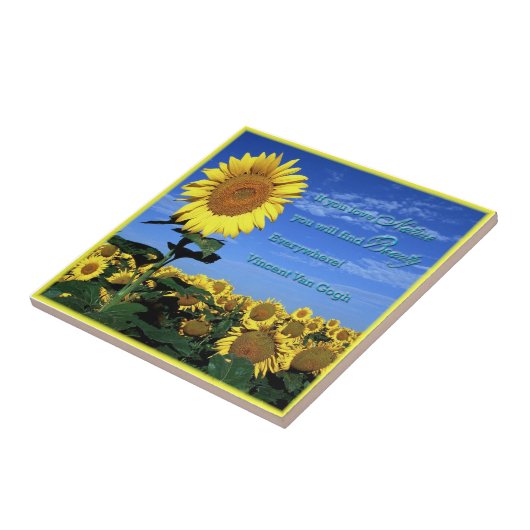 Zonnebloemtegel Tegeltje (Zijkant)