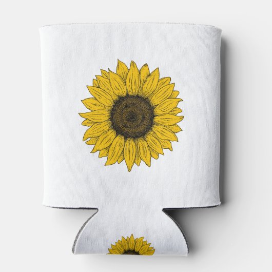 Zonnebloemtekening Blikjeskoeler (Achterkant)