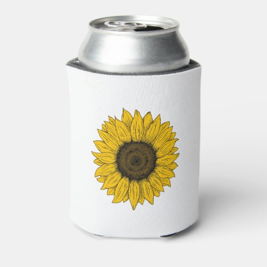 Zonnebloemtekening Blikjeskoeler (Blikje Achterkant)