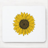 Zonnebloemtekening Muismat (Voorkant)