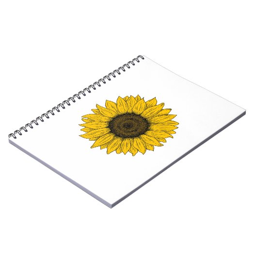 Zonnebloemtekening Notitieboek (Linkerzijde)
