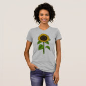 Zonnebloemtekening T-shirt (Voorkant volledig)
