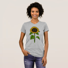 Zonnebloemtekening T-shirt