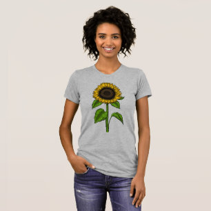 Zonnebloemtekening T-shirt
