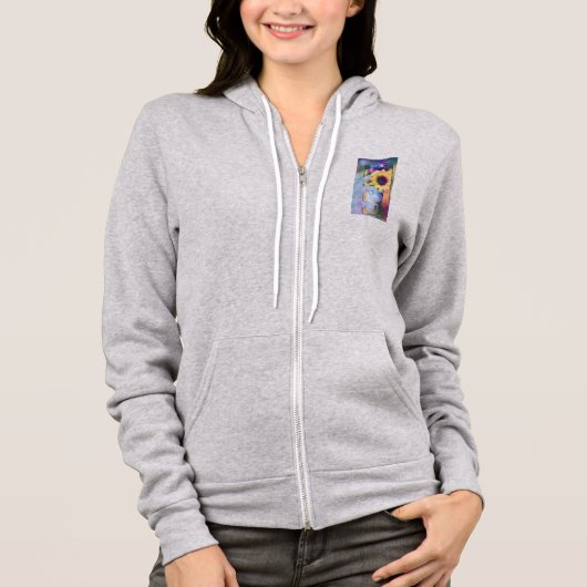 Zonnebloemtelefoon Hoodie (Voorkant)