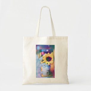 Zonnebloemtelefoon Tote Bag