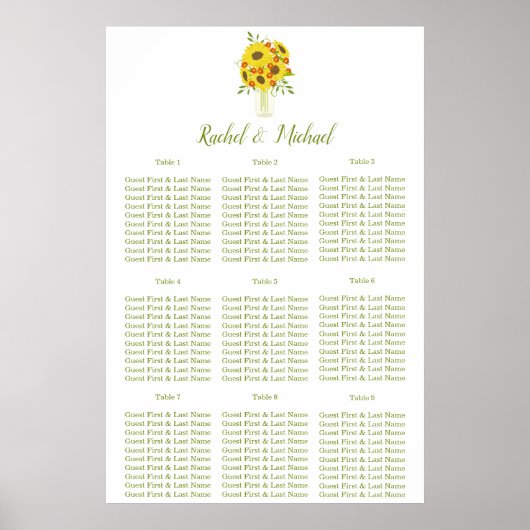 Zonnebloemthema Wuwelijks Poster (Voorkant)